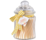 Emocio Sweet Vanilla - Sviečka s vôňou sladkej vanilky, sklo so skleneným viečkom 76 x 125 mm 485 g