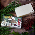 English Soap Zimná krajina - Ivy & Holly Christmas prírodné parfumované toaletné mydlo s bambuckým maslom 190 g