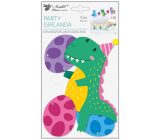 Papierová girlanda Dinosaury 15 x 25 cm