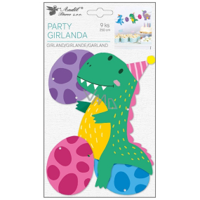 Papierová girlanda Dinosaury 15 x 25 cm