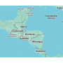 Charm Striebro 925 El Salvador vlajka - hojdajúca sa mapa, prívesok na náramok cestovanie