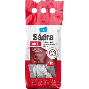 HET sadra biela, 1 kg HET sadra biela, 1 kg