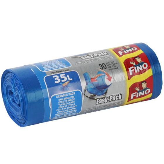 Fino Easy Pack Sáčky do odpadkového koša, 16 mikrometrov, 35 litrov, 50 x 55 cm, 30 kusov