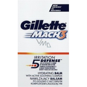 Gillette Mach3 Hydratačný balzam s aktívnym upokojujúcim komplexom, pre mužov 50 ml