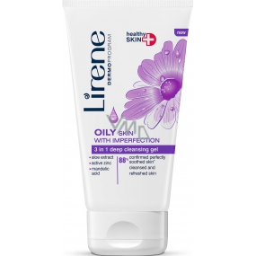 Lirene Oily Skin With Imperfection 3v1 hĺbkovo čistiaci gél pre mastnú pleť 150 ml