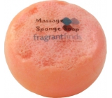 Fragrant Daisy Chain Glycerínové mydlo masážne s hubkou naplnenou vôňou parfumu Marc Jacobs Daisy v bielo-oranžovej farbe 200 g