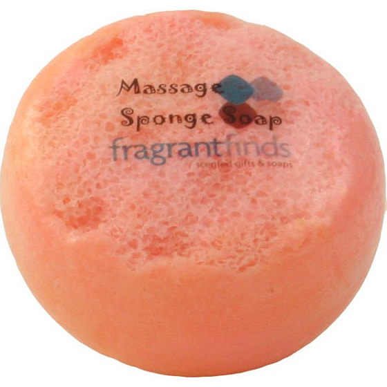 Fragrant Daisy Chain Glycerínové mydlo masážne s hubkou naplnenou vôňou parfumu Marc Jacobs Daisy v bielo-oranžovej farbe 200 g