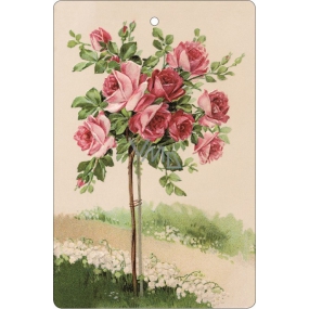Bohemia Gifts Aromatická vonná karta Ruže 10,5 x 16 cm