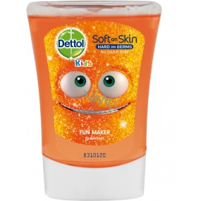 Dettol Kids Grapefruit Zabávač tekuté mydlo do bezdotykového dávkovače mydla náhradná náplň 250 ml