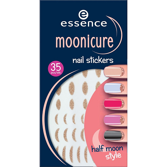 Essence Moonicure nálepky na nechty 01 Half Moon Glam 1 aršík