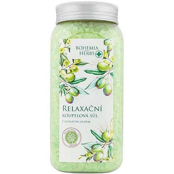 Bohemia Gifts Olivový olej soľ do kúpeľa 900 g