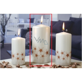 Lima Starlight sviečka biela / medená 70 x 150 mm 1 kus