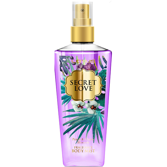 Lotus Parfums Secret Love Peach & Cherry Blossom telová parfumová voda, hmla 210 ml