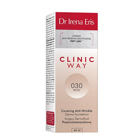 Dr Irena Eris Clinic Way Dermo SPF 30 make-up s protivráskovým efektom 030 Béžový