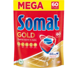 Somat Gold 12 akčných tabliet do umývačky riadu, pomáha odstrániť aj odolné nečistoty bez predumytia 60 tabliet