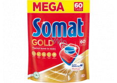 Somat Gold 12 akčných tabliet do umývačky riadu, pomáha odstrániť aj odolné nečistoty bez predumytia 60 tabliet