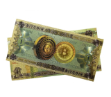 Talisman Zlatá plastová bankovka 100 Bitcoin