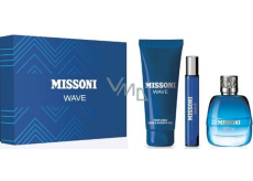 Missoni Wave toaletná voda 100 ml + sprchový gél 150 ml + toaletná voda 10 ml, darčeková súprava pre mužov