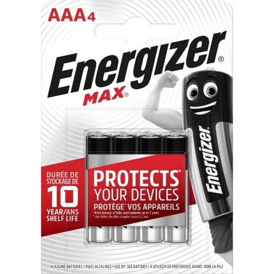 Energizer Max Alkaline AAA mikrotužková batéria, 4 ks