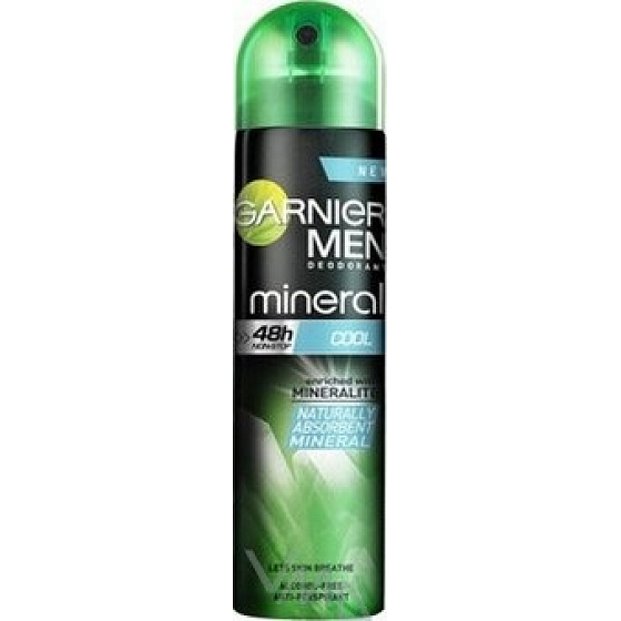 Garnier Men Mineral Cool dezodorant sprej pre mužov 150 ml
