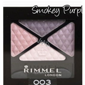 Rimmel London Glam Eyes quad očné tiene 003 Smokey Purple 4 g