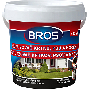 Bros pachový ohradník proti krtom, psom a mačkám, 450 ml