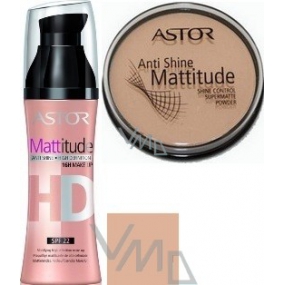 Astor Mattitude HD make-up 002 30 ml + púder Anti Shine Mattitude 001 14 g