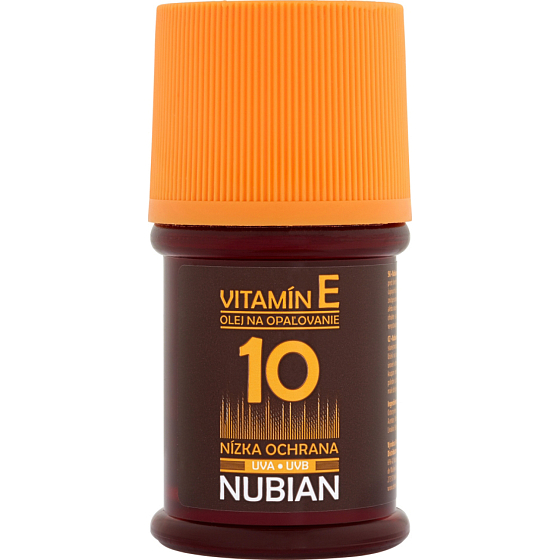 Nubian OF10 Olej na opaľovanie, nízka ochrana 60 ml