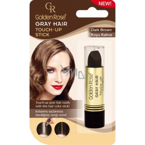 Golden Rose Gray Hair Touch-Up Stick farbiaci korektor na odrastené a šedivé vlasy 02 Dark Brown 5,2 g