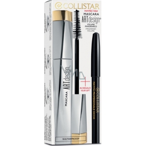 Collistar Art Design Extra Black riasenka 12 ml + matita Professionale Occhi ceruzka na oči Black 1,2 g, kozmetická sada