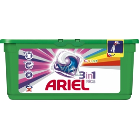 Ariel 3v1 Color gélové kapsule na farebnú bielizeň chráni a oživujú farby 30 kusov 897g