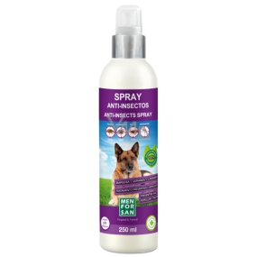 MenforSan Antiparazitný sprej pre psov proti blchám a kliešťom s extraktom z rastliny Azadirachta indica 250 ml