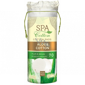 Spa Cotton Aloe Vera kozmetické odličovacie tampóny 190 g 70 kusov