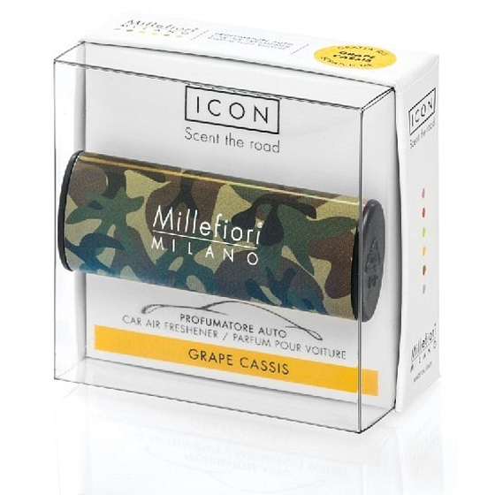 Millefiori Milano Icon Grape Cassis - Hrozno a Čierne ríbezle vône do auta Animalier 47 g