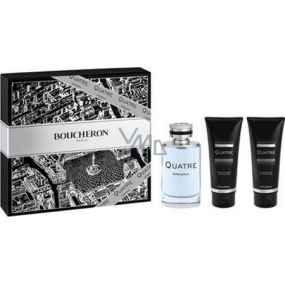 Boucheron Quatre toaletná voda 100 ml + balzam po holení 100 ml + sprchový gél 100 ml, darčeková sada