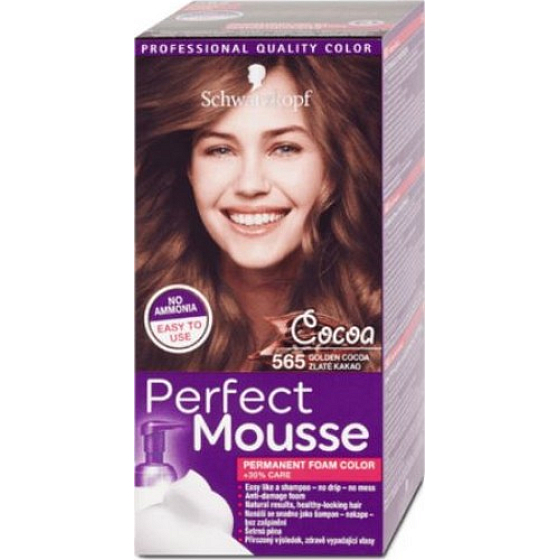 Schwarzkopf Perfect Mousse Inovatívna Foam Color farba na vlasy 565 Zlaté kakao