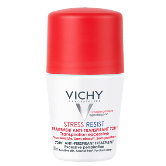 Vichy Stress Resist 72h deodorant antiperspirant roll-on proti nadmernému poteniu bez alkoholu unisex 50 ml