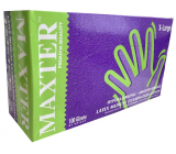 Maxter Rukavice hygienické jednorazové latexové hypoalergénne púdrované, veľkosť XL, box 100 kusov