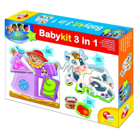 Baby Genius 3v1 Aktivity vzdelávacia hra 40 dielikov, odporúčaný vek 1+