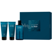 Davidoff Cool Water Men toaletná voda 125 ml + sprchový gél 75 ml + balzam po holení 75 ml, darčeková sada pre mužov