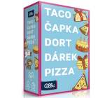 Albi Taco, klobúk, torta, darček, pizza pozorovacia kartová hra odporúčaný vek 8+