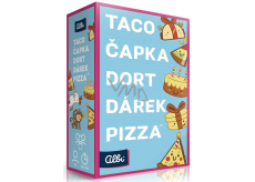 Albi Taco, klobúk, torta, darček, pizza pozorovacia kartová hra odporúčaný vek 8+