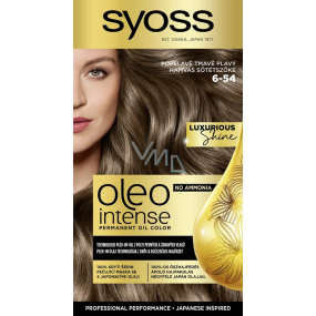 Syoss Oleo Intense Color farba na vlasy bez amoniaku 6-54 popolavá tmavá plavá