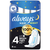 Always Classic Maxi Night hygienické vložky s krídelkami 6 ks