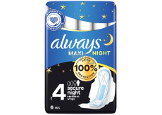 Always Classic Maxi Night hygienické vložky s krídelkami 6 ks