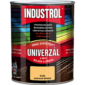 Industrol S2013 univerzál lesk vrchná farba na kov a drevo, 6100 stredne krémová, 750 ml