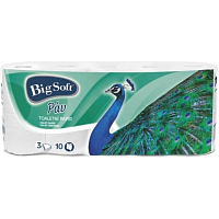 Big Soft Páví Toaletný papier 3vr, 10 ks