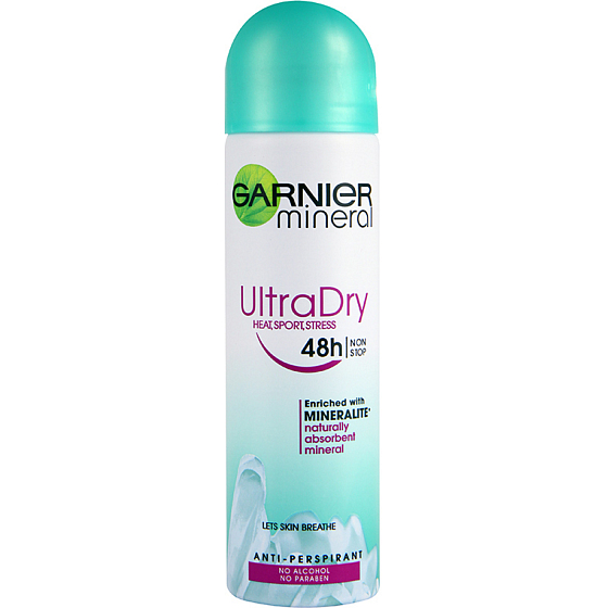 Garnier Mineral Ultra Dry Extracare Heat Šport Stress dezodorant sprej pre ženy 150 ml