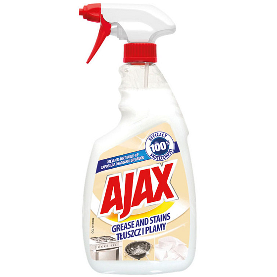 Ajax Grease & Stains Mastnota a škvrny čistiaci prostriedok rozprašovač 750 ml