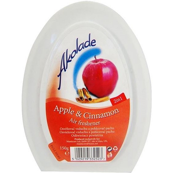 Akolade Apple & Cinnamon 2v1 gélový osviežovač vzduchu 150 g